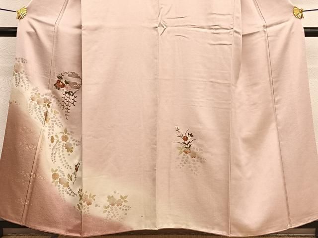 平和屋着物□中国三大刺繍 スワトウ刺繍 訪問着 辻が花 暈し染め 金銀