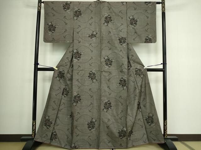 平和屋着物□本場大島紬 9マルキ 草花文 正絹 逸品 DABA9682sf - メルカリ