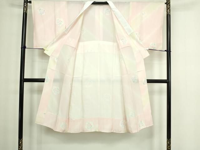 平和屋着物□長襦袢 無双仕立て 舞花地紋 暈し染め 正絹 逸品