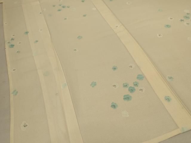  平和屋着物＊夏物 小紋 絽 舞花文 正絹 jd 小紋 着物