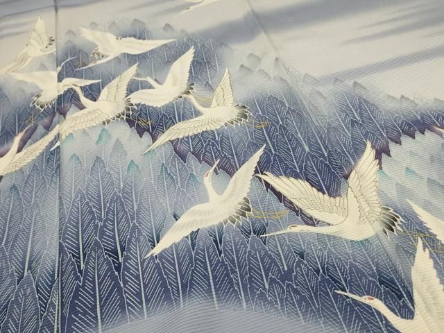 風景舞鶴文 洗える着物