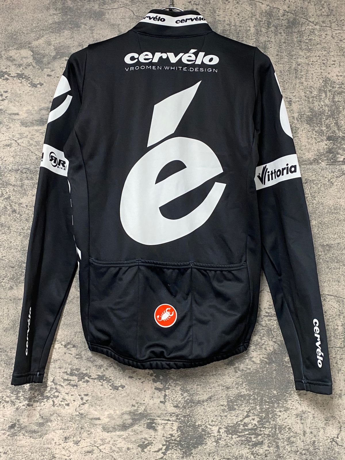 JF438 カステリ CASTELLI ROSSOCORSA 裏起毛 サイクルジャケット 黒 S