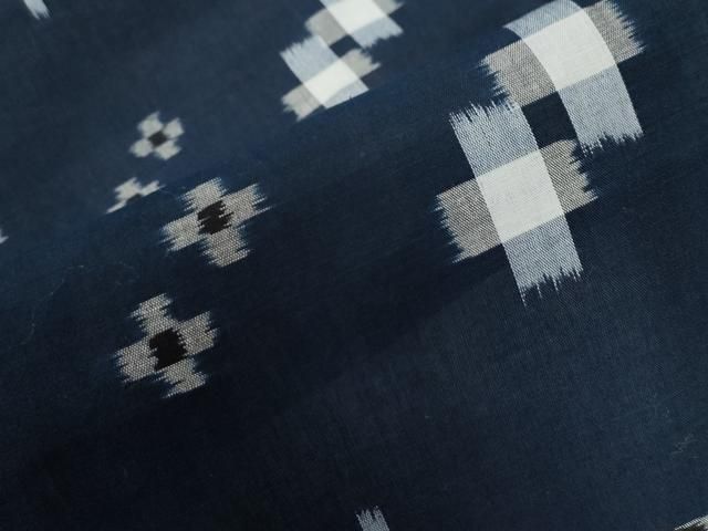 平和屋着物▽本場琉球絣 綿琉球 単衣 琉球絣文様 綿 逸品 CABB4697yc