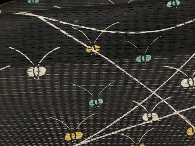 平和屋着物＊夏物 小紋 絽 舞花文 洗える着物 AABF1655jd - メルカリ