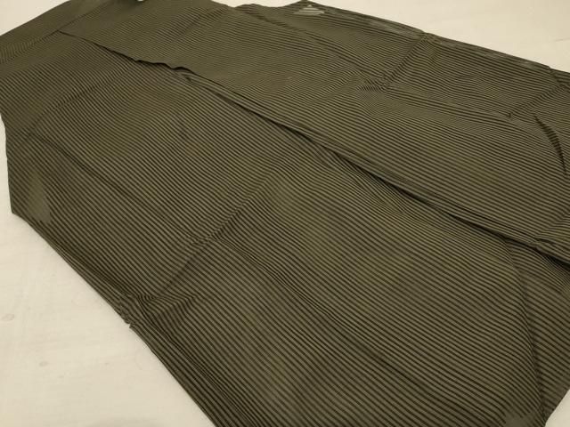 平和屋着物＊夏物 男性 馬乗り袴 縞 正絹 jd