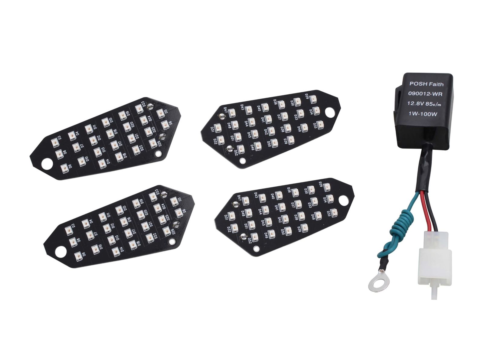 ポッシュフェイス POSH FAITH バイク用品 ウインカー LEDコンバージョンキット リレー付 ダエグ | Z 1000 14-16 800 1台分セット 072008