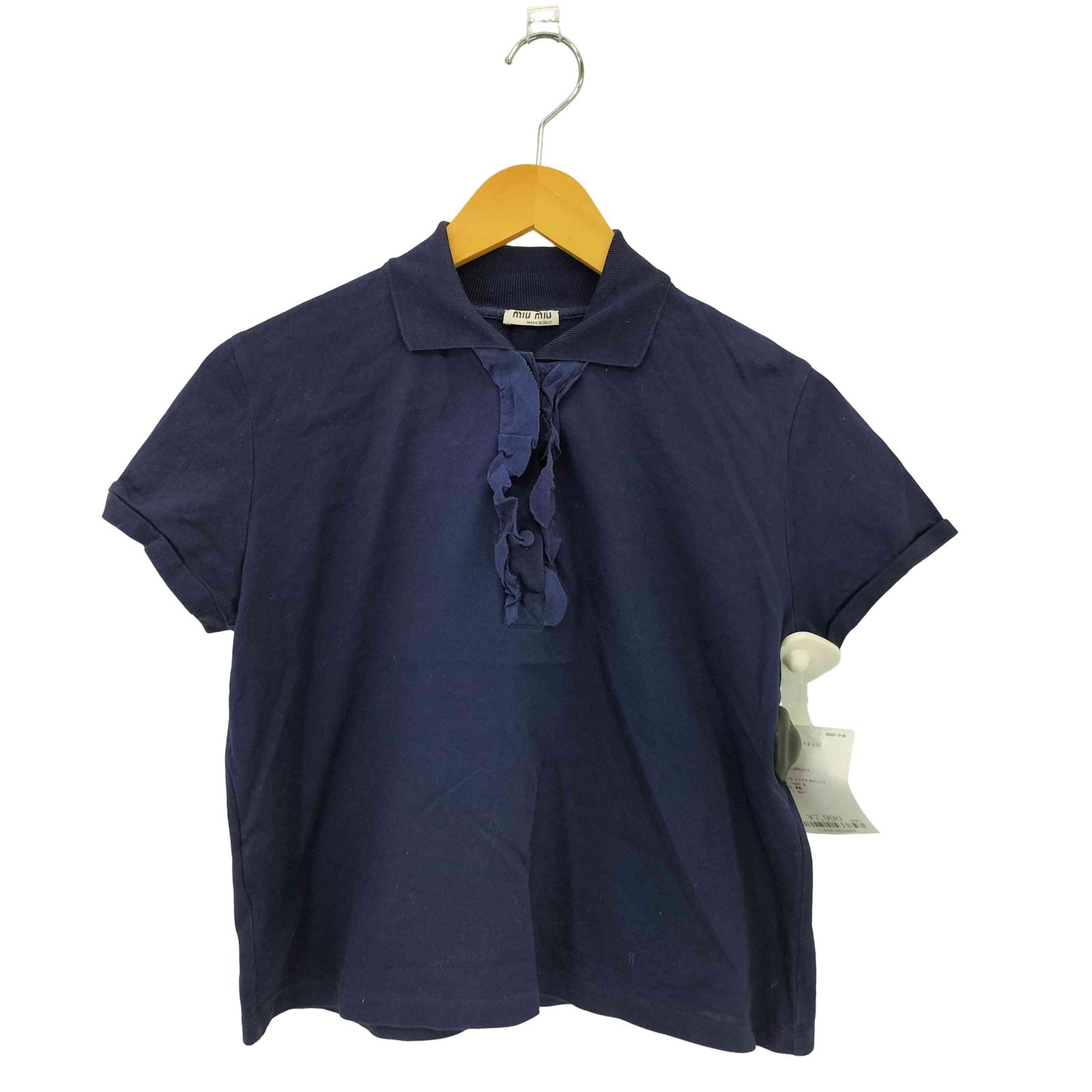 ミュウミュウ miu 半袖 フリルポロシャツ レディース import M