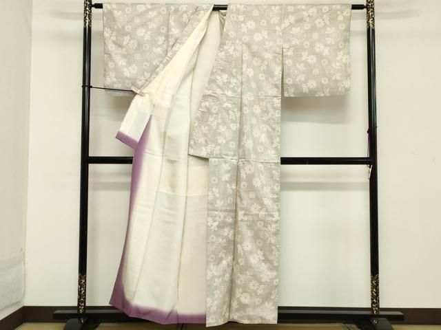 平和屋着物□本場大島紬 白大島 7マルキ 舞花文 正絹 逸品 DABB2245cd