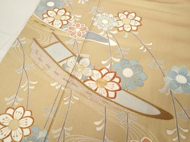 平和屋着物□訪問着 駒刺繍 花舟 暈し染め 金彩 正絹 逸品 DABB2250cd