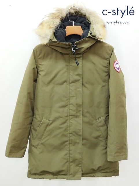 P 365 CANADA GOOSE カナダグース ダウンコート L カーキ 3037 LA レディース