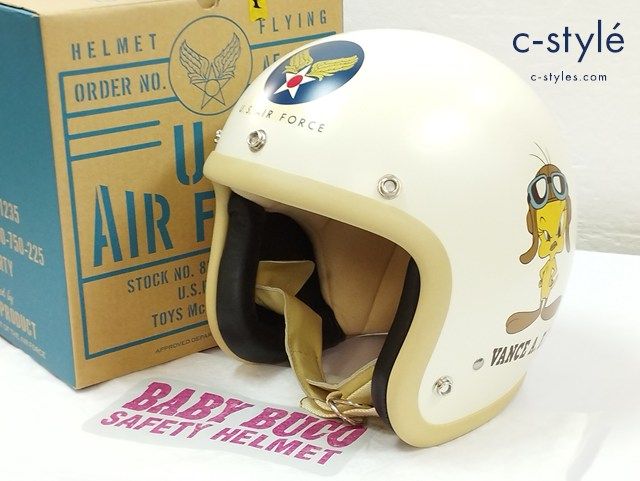 P 370 BUCO ブコ ヘルメット ML 59 60 7 3 8 1 2 アイボリーホワイト Baby USエアフォース TWEETY