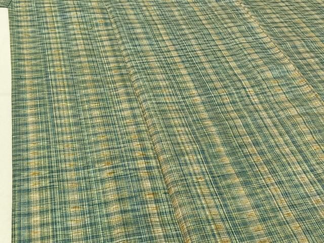 平和屋着物▽上質な紬 単衣 縞 高島屋扱い 正絹 逸品 AABF2746jh