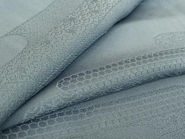 平和屋着物▽上質な色無地 単衣 吉祥花地紋 薄花色 正絹 ♥ jh