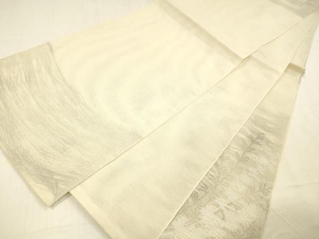  平和屋着物＊夏物 太鼓柄 本袋帯 草葉文 銀糸 正絹 cm 袋帯 帯