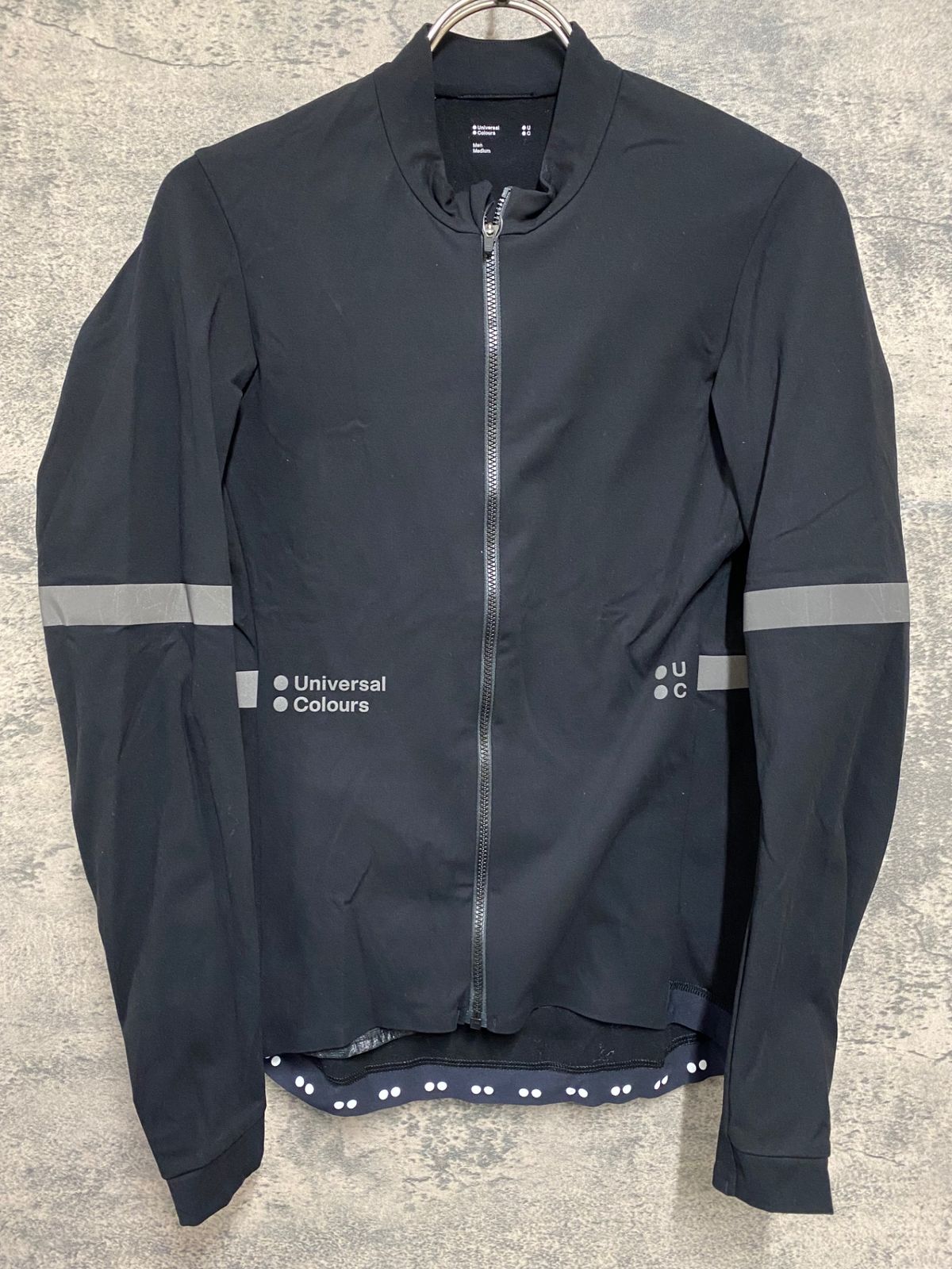 JD 981 ユニバーサルカラーズ Universal Colours Mono Long Sleeve Jersey 長袖 サイクルジャージ 黒 M 裏起毛