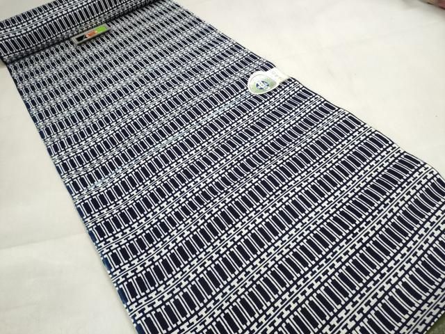 平和屋着物＊夏物 浴衣 反物 着尺 暫染ゆかた 東京本染 変わり横段文 共 き 綿 ♥ zzz