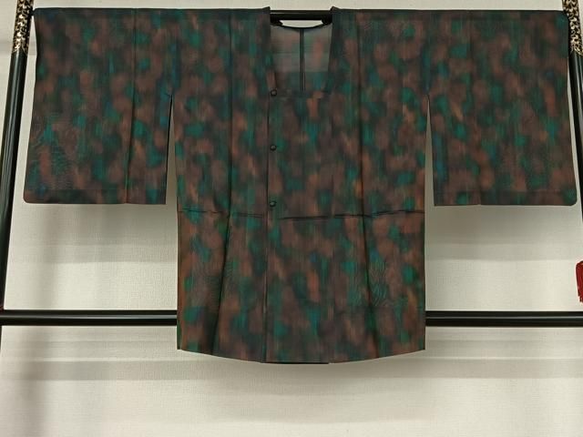 平和屋着物▽道行コート スリーシーズン 春夏秋 塵除け 霞文 暈し染め 正絹 jh