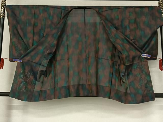 平和屋着物▽道行コート スリーシーズン 春夏秋 塵除け 霞文 暈し染め 正絹 jh