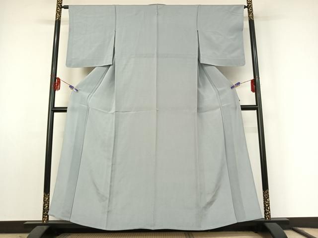 平和屋着物▽上質な色無地 単衣 淡藤色 鬼しぼ縮緬 正絹 jh