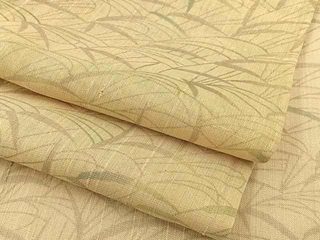 平和屋着物＊夏物 紗紬 草葉文 正絹 hj