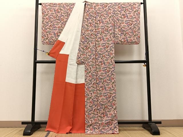 平和屋着物○上質な小紋 紅型 花蝶文 正絹 逸品 BAAW0975hj - メルカリ