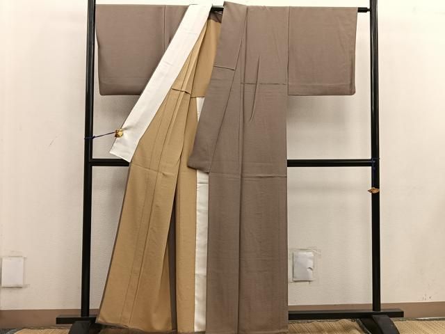 平和屋着物▽上質な色無地 単衣