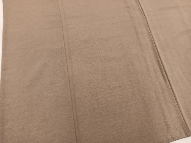  平和屋着物▽上質な色無地 単衣 朽葉色 正絹 mz 色無地 着物
