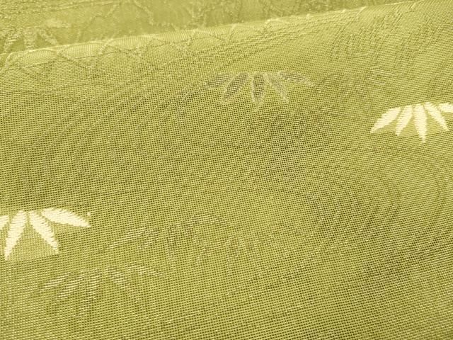 六通柄袋帯 流水笹の葉花文