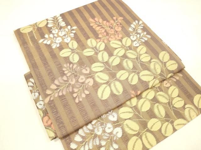 平和屋着物＊夏物 つけ帯 草葉間道 金糸 正絹 cm