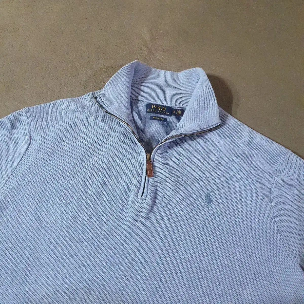 ポロ ピマコットン ハーフジップ ニット XL