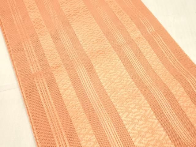 平和屋着物＊夏物 博多織 八寸名古屋帯 献上 柿色 cm
