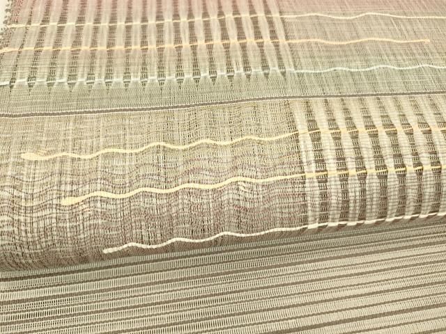  平和屋着物＊夏物 絽綴れ 八寸名古屋帯 横段文 正絹 cm 名古屋帯 帯