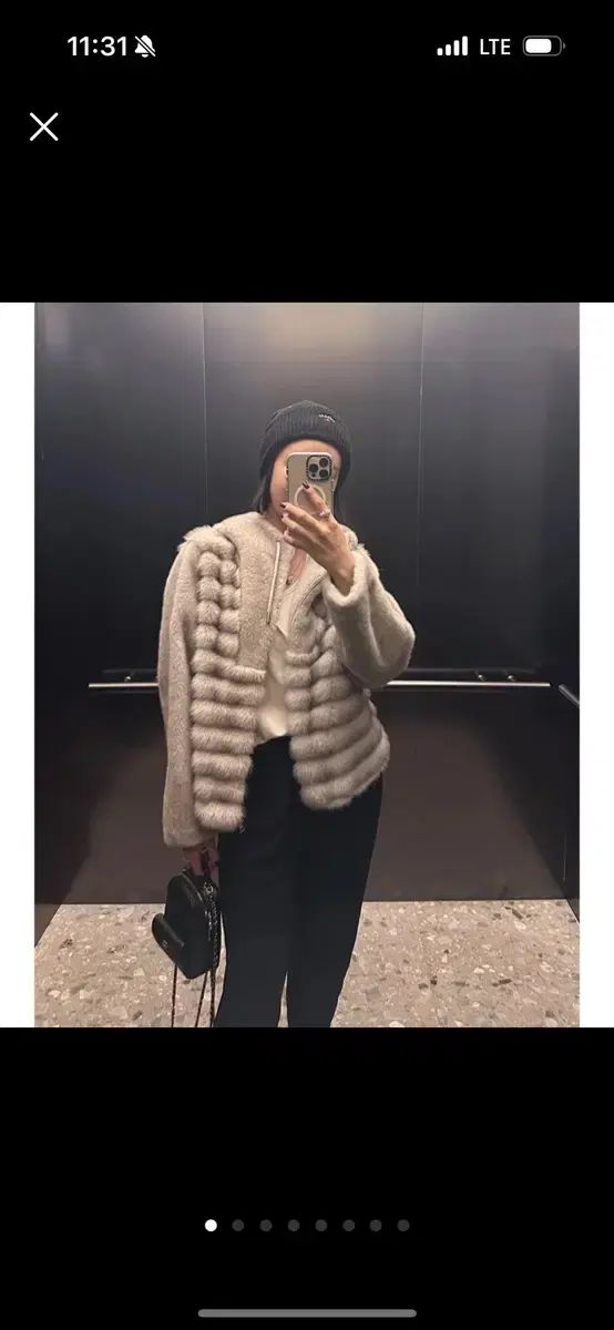 2回着用 ハン スタイル エコー ファージャケット ベージュ