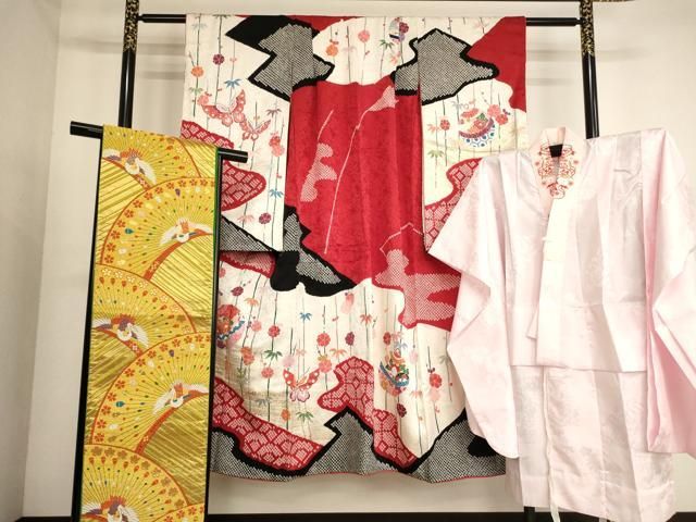 平和屋着物[]七五三 女の子 7歳 祝着 四つ身 長襦袢・袋帯セット 鈴花