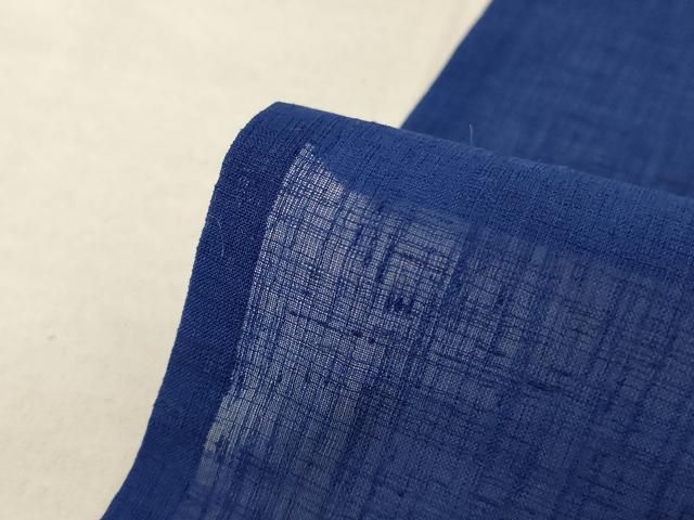  平和屋着物＊夏物 色無地 紗 深縹色 洗える着物 jd 色無地 着物