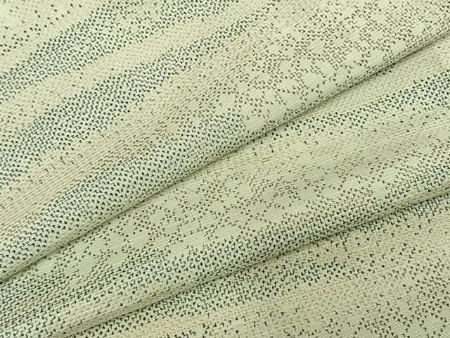 平和屋着物▽上質な紬 単衣 霞文 正絹 fy