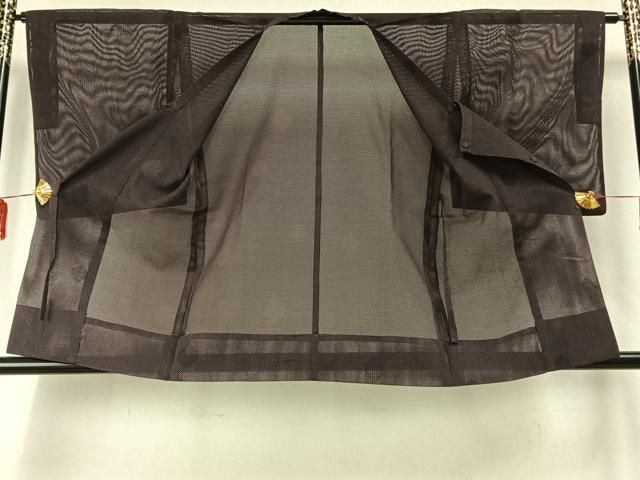 平和屋着物▽道行コート スリーシーズン 春夏秋 塵除け 亀甲地紋 濃色 正絹 fy