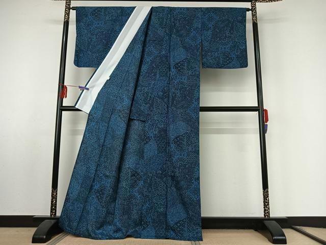 単衣 切嵌更紗花文