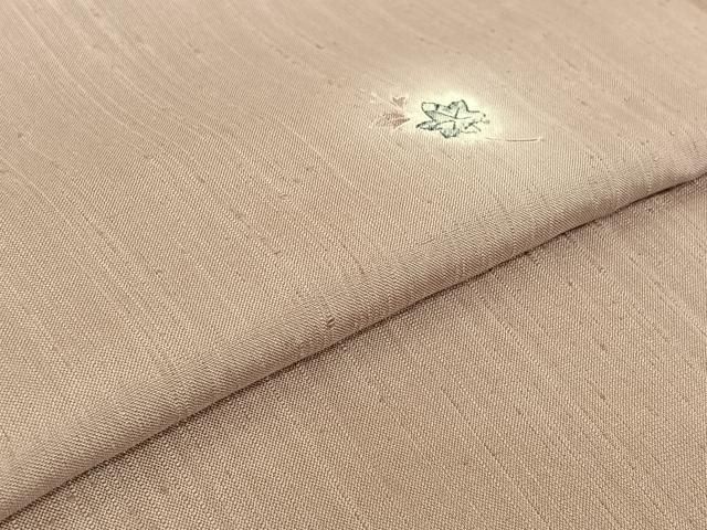  平和屋着物▽上質な紬 単衣 絞り 舞葉文 正絹 jh 紬 着物