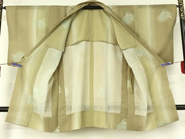 平和屋着物▽道中着 スリーシーズン 春夏秋 塵除け 兎 暈し染め 正絹 jh