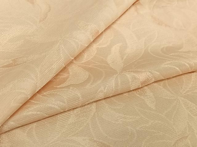 平和屋着物▽上質な色無地 単衣 草花地紋 薄桜色 正絹 jh