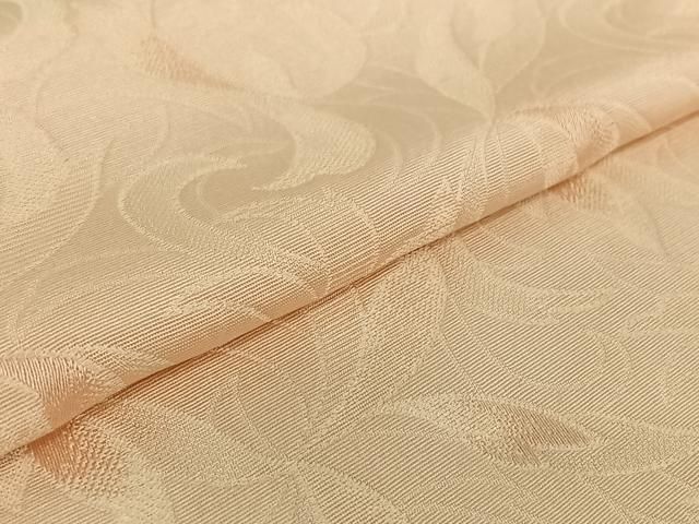  平和屋着物▽上質な色無地 単衣 草花地紋 薄桜色 正絹 jh 色無地 着物