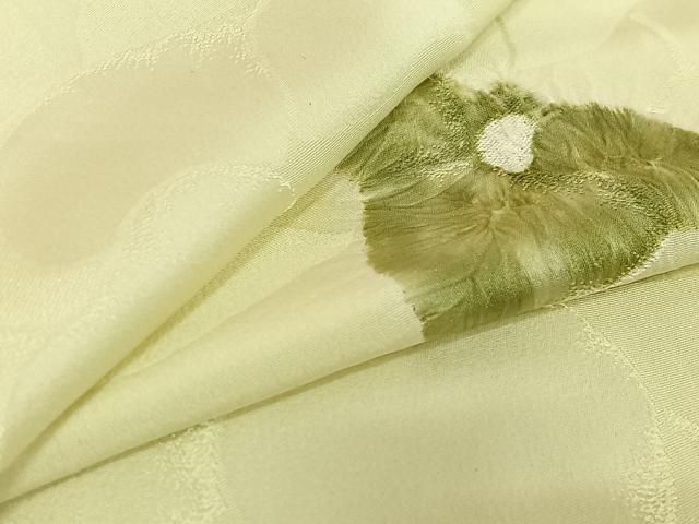 平和屋着物▽上質な小紋 単衣 絞り 草花文 暈し染め 正絹 jh