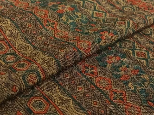  平和屋着物▽上質な小紋 単衣 花間道 正絹 jh 小紋 着物