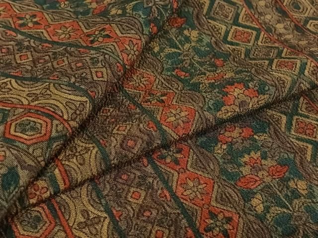 平和屋着物▽上質な小紋 単衣 花間道 正絹 jh