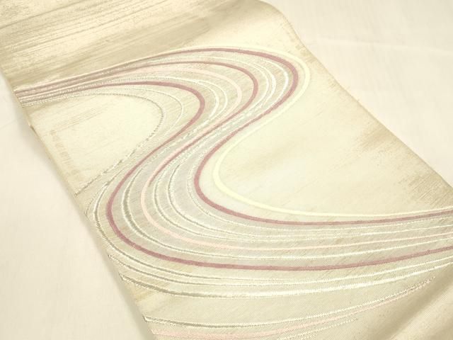 平和屋着物＊夏物 六通柄 京袋帯 唐織 流水文 銀糸 鈴乃屋扱い 正絹 cm