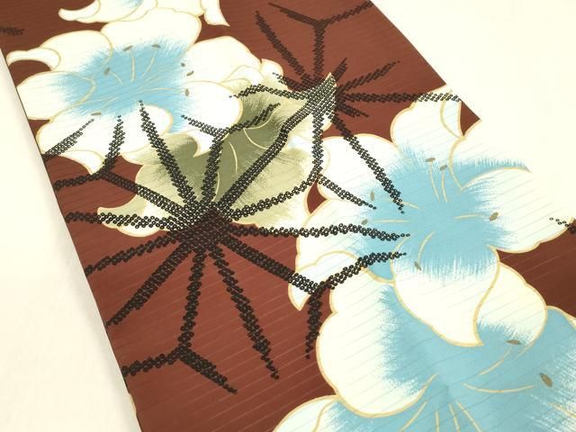 平和屋着物＊夏物 全通柄 京袋帯 鹿の子舞花文 金彩 cm