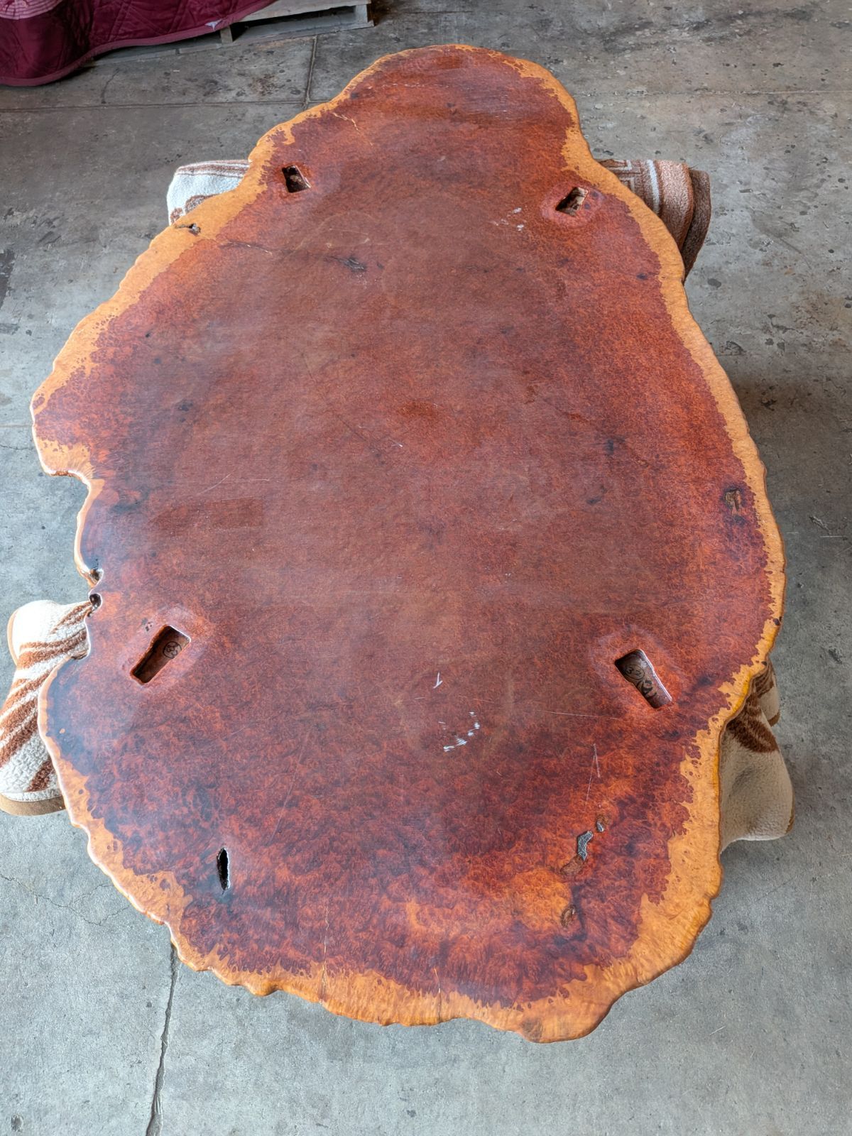 花梨 天然 木材 一枚板 銘木 希少 葡萄杢 瘤杢 座卓 花台 ハンドメイド