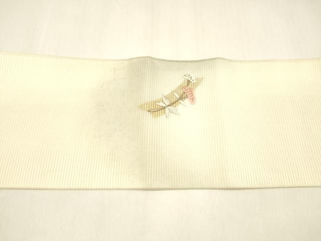  平和屋着物＊夏物 九寸名古屋帯 刺繍 草花文 金銀彩 正絹 cm 名古屋帯 帯