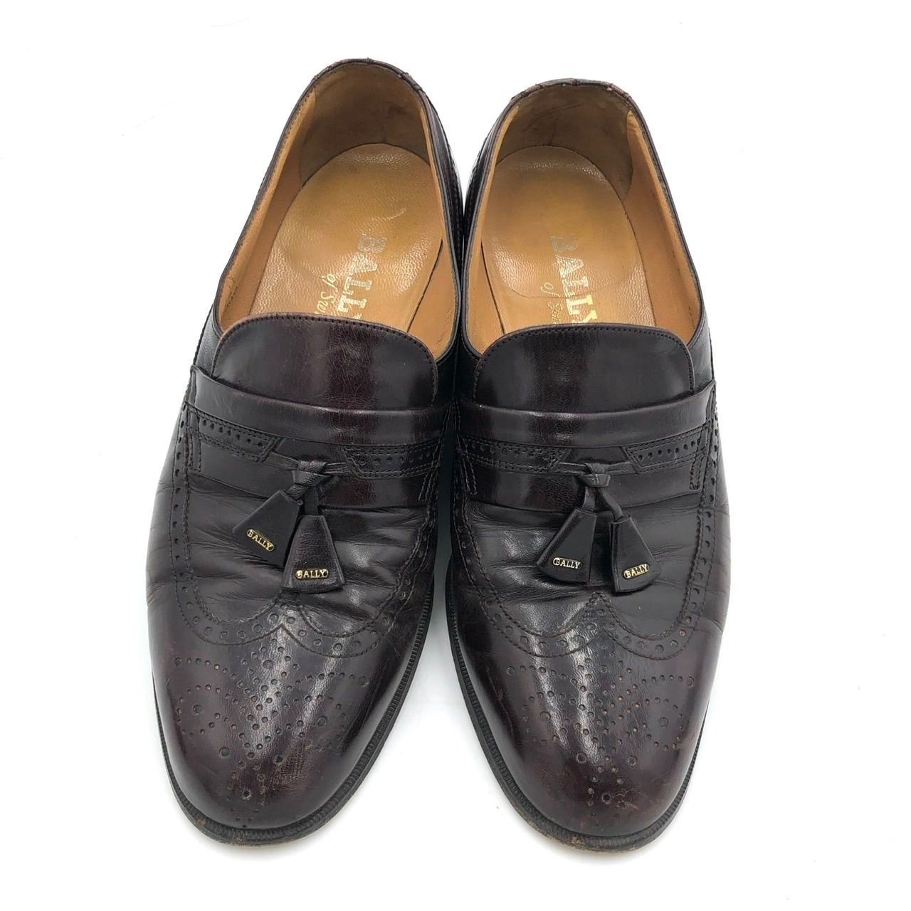 BALLY バリー タッセルローファー 25cm 茶 ダークブラウン 6E スイス製